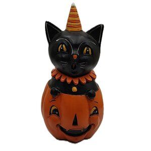 Johanna Parker Halloween Peek A Boo Black Cat in Pumpkin